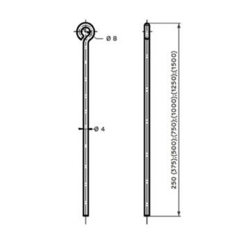 Tija 4mm-12.5cm